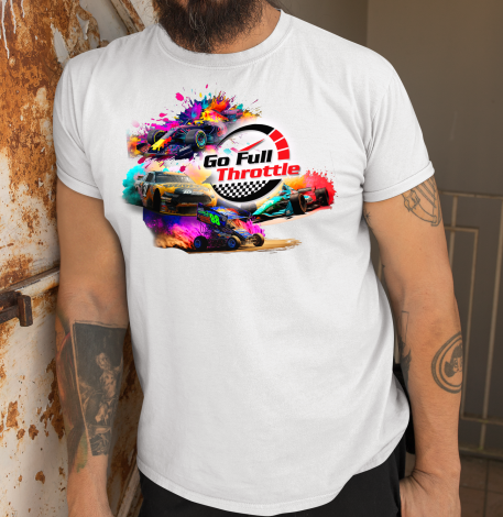 Go Full Throttle Motorsports Nation WHITE T-shirt